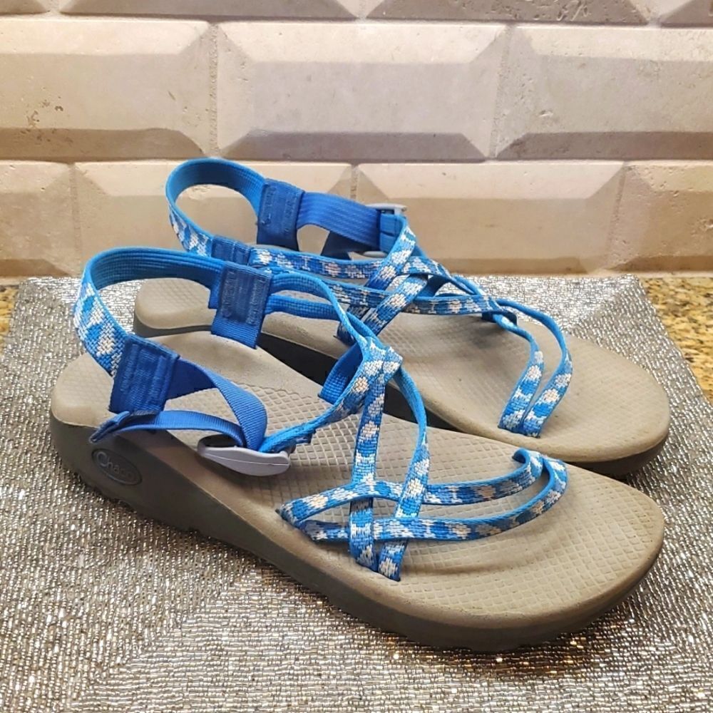 ‎CHACO - ZX1 Womens Blue Gray Sandals Size 10